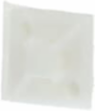 4-Way Adhesive Mounting Base 0.75 Inch Natural Nylon, Self-Adhesive, 4 Entrances