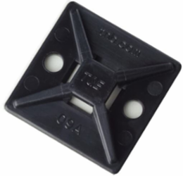 Four-Way Adhesive Mounting Base 1.13 Inch Black Nylon Weather Resistant