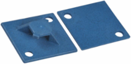 2/4 Way Mounting Base 1.1 Inch x 1.1 Inch Blue Nylon, Self-Adhesive