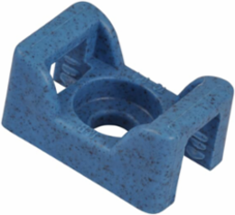 Saddle Support Mounting Base 0.92 Inch x 0.56 Inch Detectable Blue Polypropylene