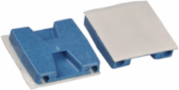 Detectable Mounting Base 1.13 Inch x 1.13 Inch Blue Polypropylene