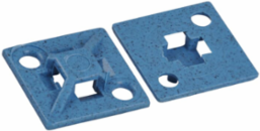 Four-Way Detectable Mounting Base 0.75 Inch Blue Polypropylene, Self-Adhesive