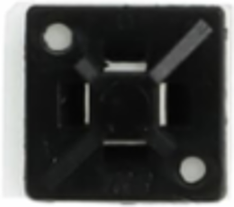 4-Way Adhesive Mounting Base 0.75 Inch Black Nylon, UV Resistant, 100 Pack