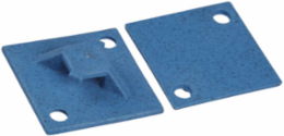 Detectable Blue Polypropylene Mounting Base 1.1 Inch x 1.1 Inch
