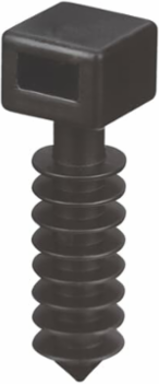 Heavy-Duty Wall Plug 0.39 Inch Black Nylon for Masonry, Weather Resistant