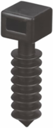 Heavy-Duty Wall Plug 0.39 Inch Black Nylon for Masonry, Weather Resistant