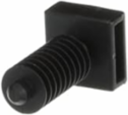 Heavy-Duty Wall Plug 0.75 Inch Black Nylon, Weather Resistant, Push Mount