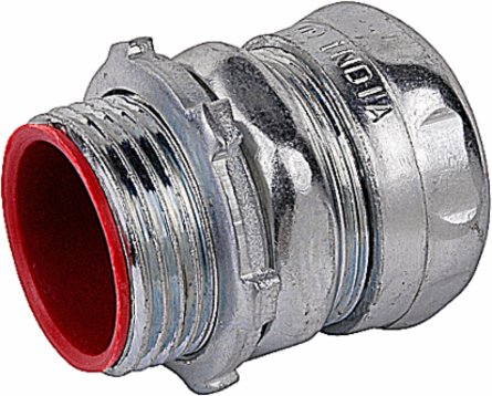 EMT Conduit Fittings, 1 Inch, Zinc Plated Steel, Concrete Tight