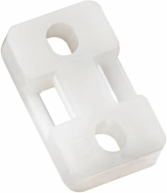 In-Line Mounting Base Natural Nylon 6.6 1.26 Inch Length, Screw Mount