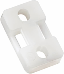 In-Line Mounting Base Natural Nylon 6.6 1.26 Inch Length, Screw Mount