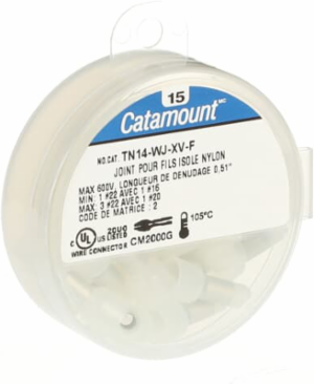Nylon Insulated Wire Joint 16-14 AWG, Blue, Strip Length .51 Inch