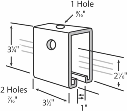 STEEL TRACK SUPPORT HDG