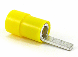 Insulated Vinyl Blade Terminal, 12-10 Wire Size, 600V Rating, Yellow