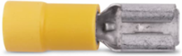 Vinyl Insulated Female Disconnect 12-10 Gauge, Yellow, Brass Material