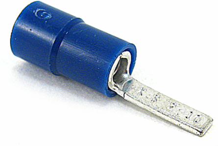 Insulated Vinyl Blade Terminal, 16-14 Wire Size, Blue, 600V