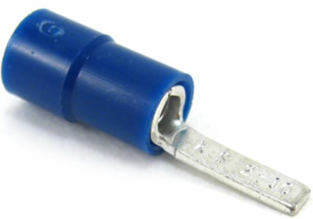 Vinyl Insulated Blade Terminal 16-14 AWG Blue, 600V, Copper