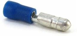 Vinyl Insulated Male Bullet Disconnect 16-14, Blue, Brass with Copper Sleeve