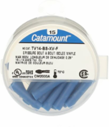 Vinyl Insulated Butt Splice, 16-14 AWG, Blue, 600 V
