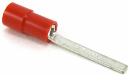 Vinyl Insulated Blade Terminal 22-16 AWG Red Copper, 600V