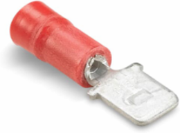 Vinyl Insulated Male Tab Connector 22-16 AWG, Brass with Copper Sleeve