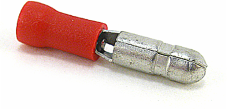 Insulated Vinyl Male Bullet Disconnects 22-16 AWG, Red, 500 Count