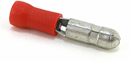 Insulated Vinyl Male Bullet Disconnects 22-16 AWG, Red, 500 Count