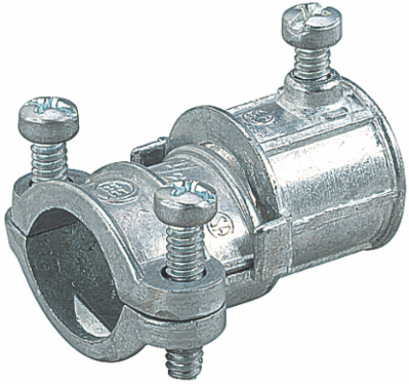 EMT Conduit Fittings 1/2 Inch, Set Screw Connection, Die Cast Zinc