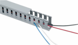 Wide Slot Wiring Duct 1 Inch x 2 Inch Rigid PVC, White