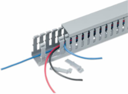 Wiring Duct 1 Inch x 4 Inch Wide Slot Halogen Free Modified PPE White