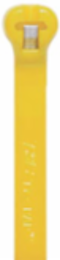 Nylon Cable Tie 40 lb 8 Inch Yellow, 0.04 Inch Thickness, Stainless Steel Locking Device