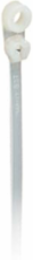 Integrated Mounting Hole Cable Tie - 8 Inch Length, 50 lb Tensile Strength, Natural Nylon