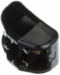 CBL TIE LKG HEAD BLK ACETAL 25PK