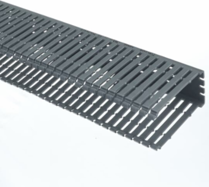 2 Inch x 4 Inch Gray Narrow Slot Wiring Duct, PVC Material