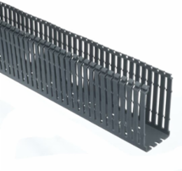 2 Inch x 4 Inch Gray Narrow Slot Wiring Duct, PVC Material