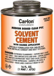 Clear PVC Cement 1/2 Pint, Temperature Range 40-100°F