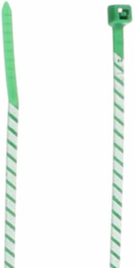CBL TIE 18LB 4IN GREEN/WHITE STRIP