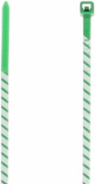 CBL TIE 18LB 4IN GREEN/WHITE STRIP