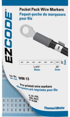 WIRE MKR BK-3X5 VNYL CLTH LMIX