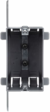 One-Gang Non-Metallic Device Box 18 in³ 3-3/4 Inch Length 4 Cable Entries Gray