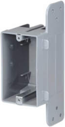 One-Gang Non-Metallic Device Box 18 in³ 3-3/4 Inch Length 4 Cable Entries Gray