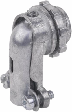 Insulated 90 Degree Clamp-Type Connector, 3/8 Inch, Zinc Die Cast