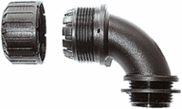 90° Elbow Conduit Fitting M20 Thread 20mm IP65 Black Polyamide