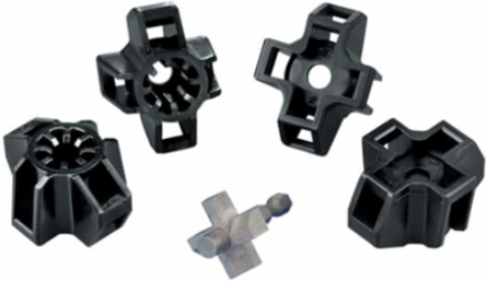 Heavy-Duty Cable Tie Stud Mount Fastener, 0.50 Inch, Nylon 6.6, Black
