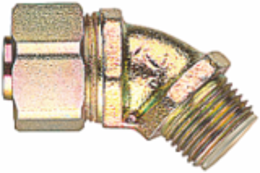 45 Degree Fitting with External Thread, For Covered Conduit