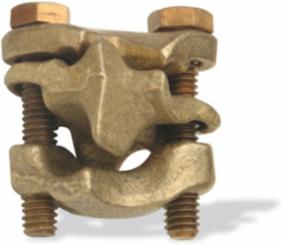 Copper Tee-Tap Clamp 4/0 Stranded, 5/16 Inch Bolt, 35 kV Rating