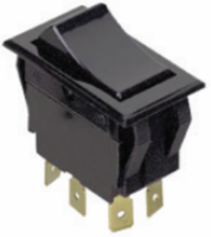 SWITCH ROCKER ON OFF ON DPDT QUICK CONNE