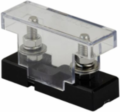 FUSE HOLDER FOR MID AMP STUD MNT FUSES C/W COVER