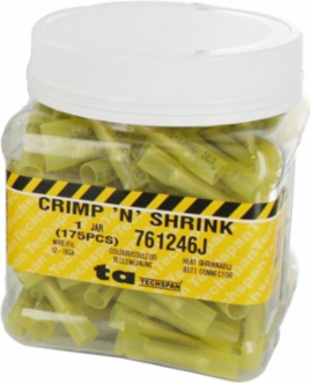 BUTT SPLICE CRIMP/SHRINK 12-10GA 175/JAR