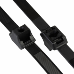 CABLE TIE 13.0" 150LB DUAL CLAMP BLK 50PK