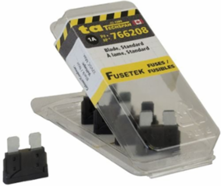 FUSE BLADE STANDARD 1AMP BLACK 5PK